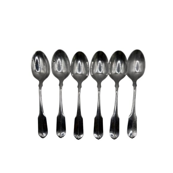 Oneida Silver Wmarogers Gloria Montclair Stainless Flatware Spoons Set Of 6 - Picture 3 of 5